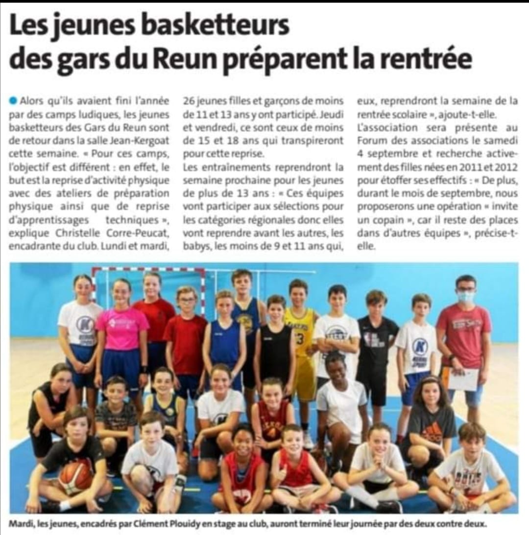 [DANS LA PRESSE - Télégramme] Camps d'Été - 2021 📰