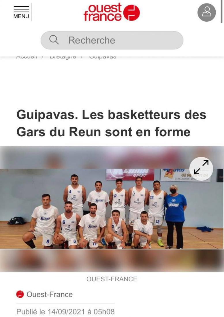 [DANS LA PRESSE - Ouest France] TROPHÉE KERMASPORT 2021 📰