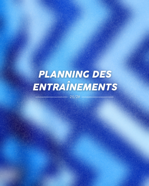 PLANNING DES ENTRAÎNEMENTS - 2025/2026 📆