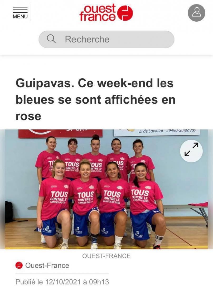 [DANS LA PRESSE - OUEST FRANCE] - OCTOBRE ROSE 📰🎀