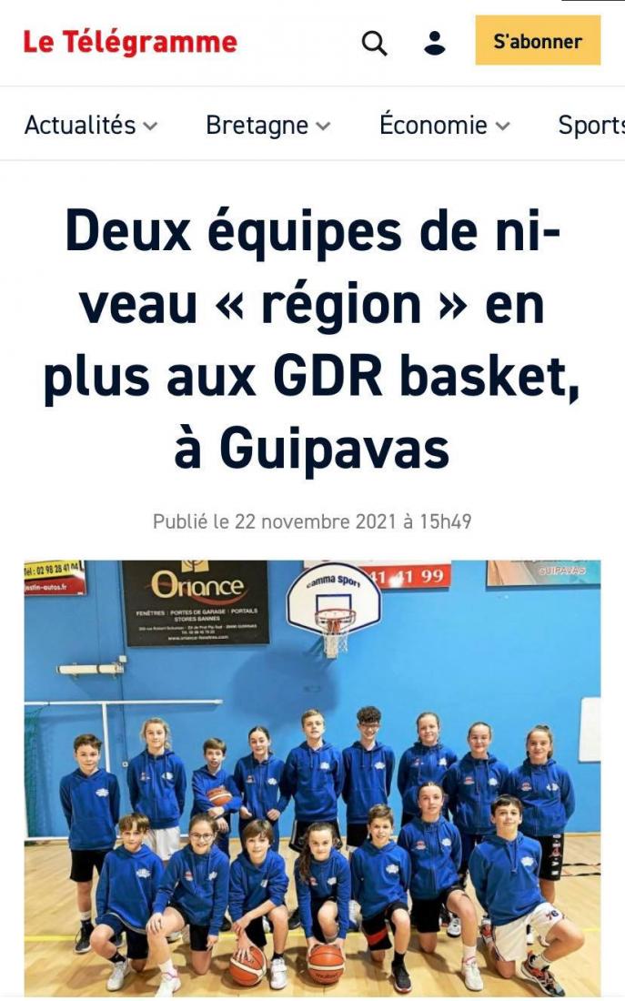 [DANS LA PRESSE - TÉLÉGRAMME] - CHAMPIONNATS JEUNES RÉGION 📰